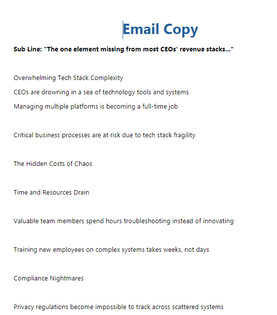 Email Copy (SaaS